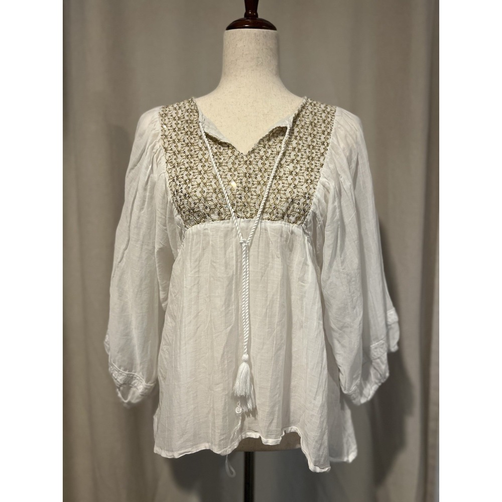 Ruby Yaya Blouse Xs‎ Cotton Silk Blend With Sequin Decor